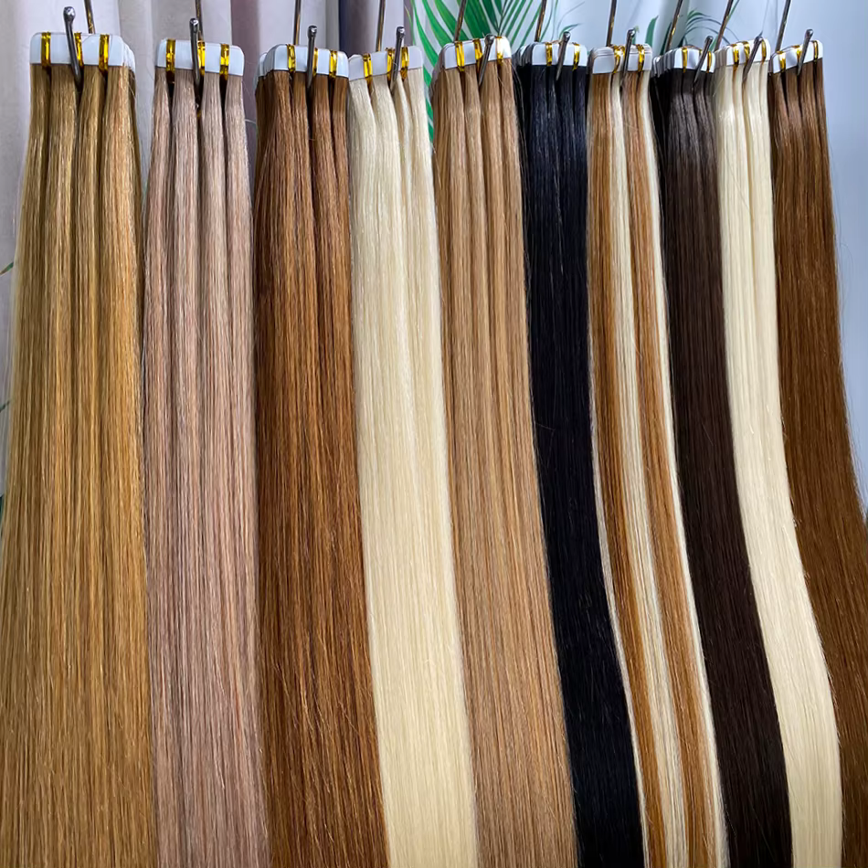 Extensions de cheveux à bandes adhésives de haute qualité