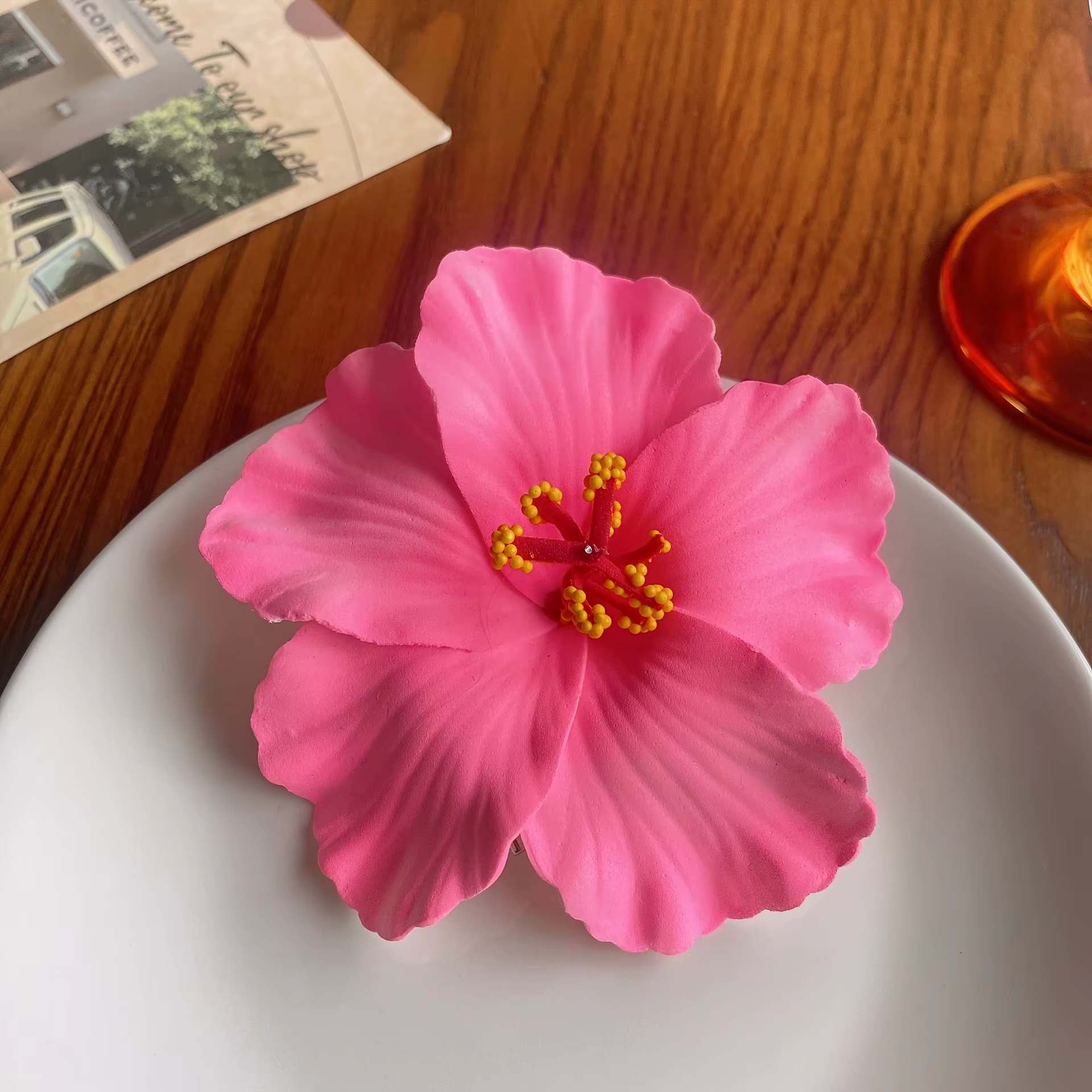 8 pinces à cheveux fleurs hawaïennes