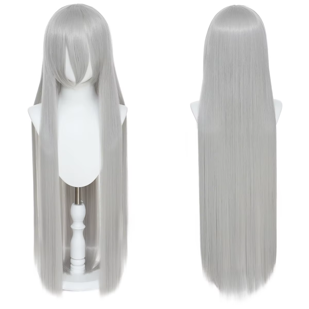 Perruque synthétique longue et lisse de 100CM