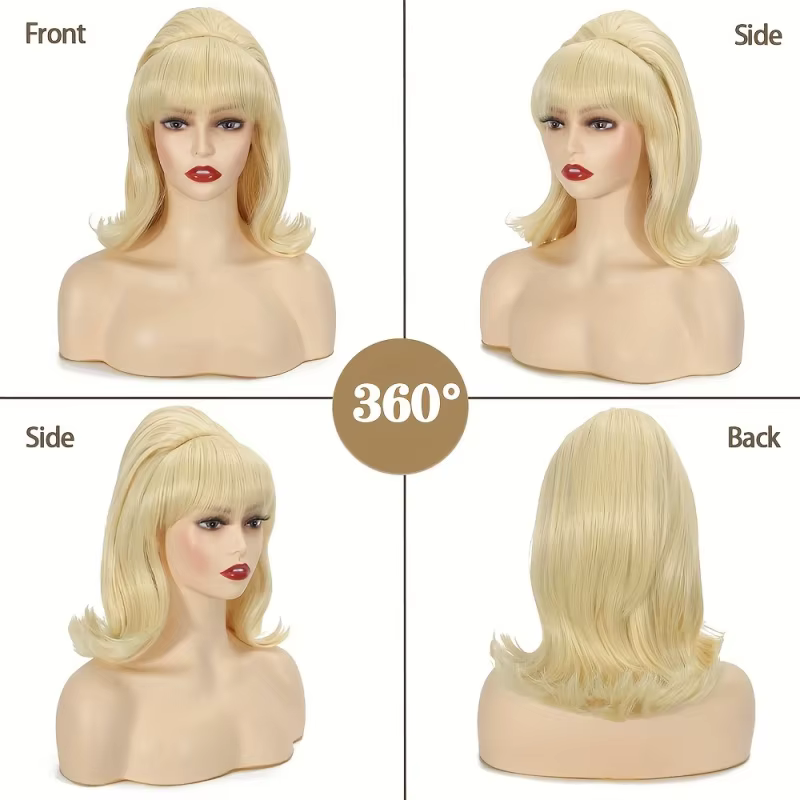 Perruque Bob blonde de 14 pouces pour femmes