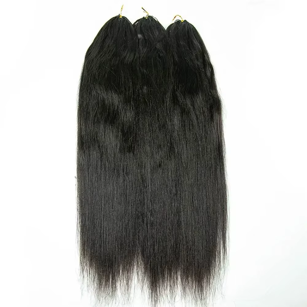 Extension de cheveux humains au Crochet Yaki léger Extensions droites