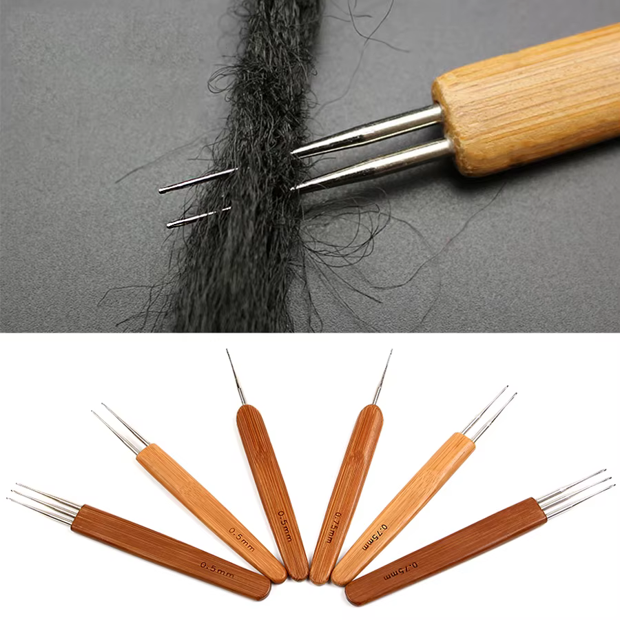 Dreadlocks crochet aiguille bambou poignée