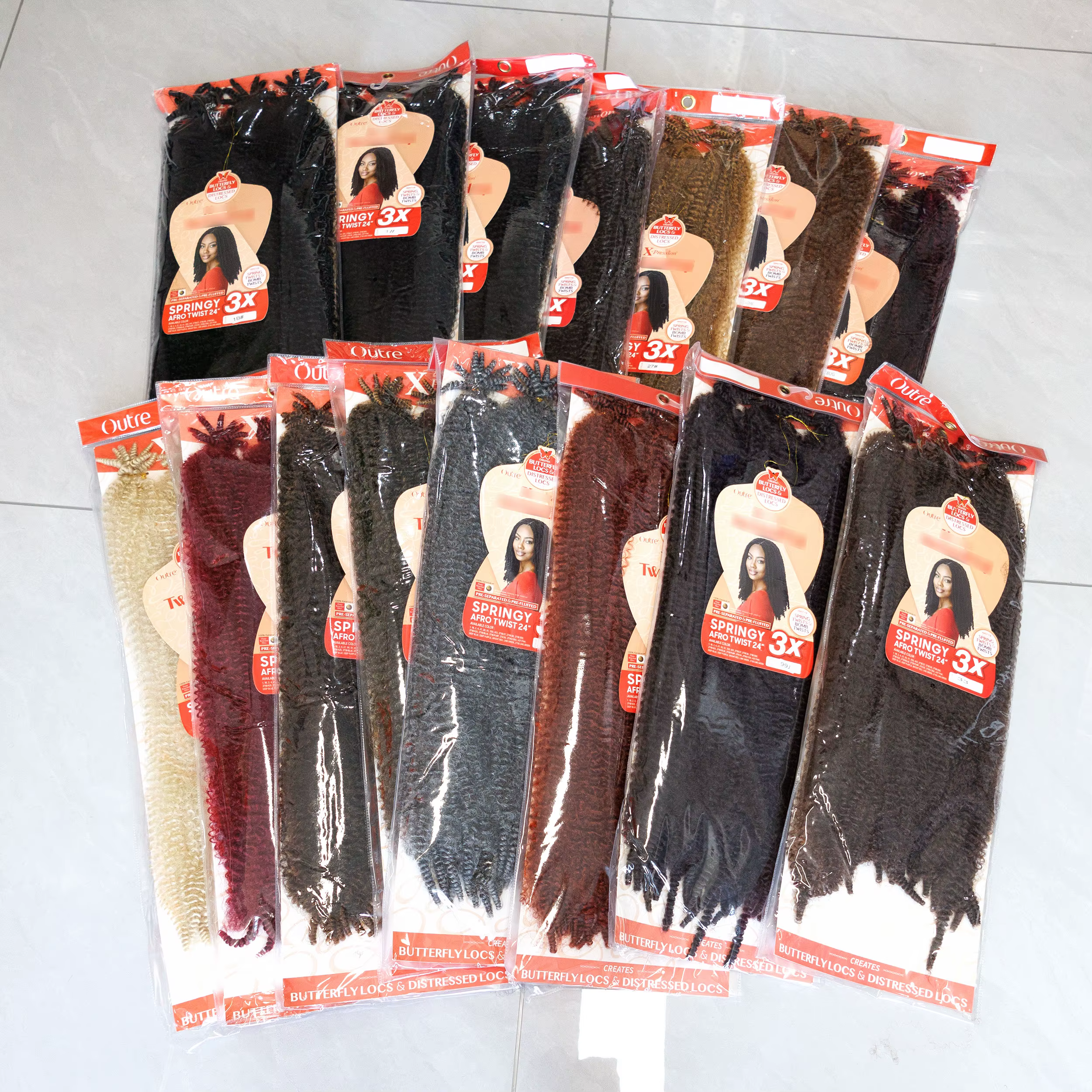 Extensions capillaires synthétiques Afro torsadées de printemps