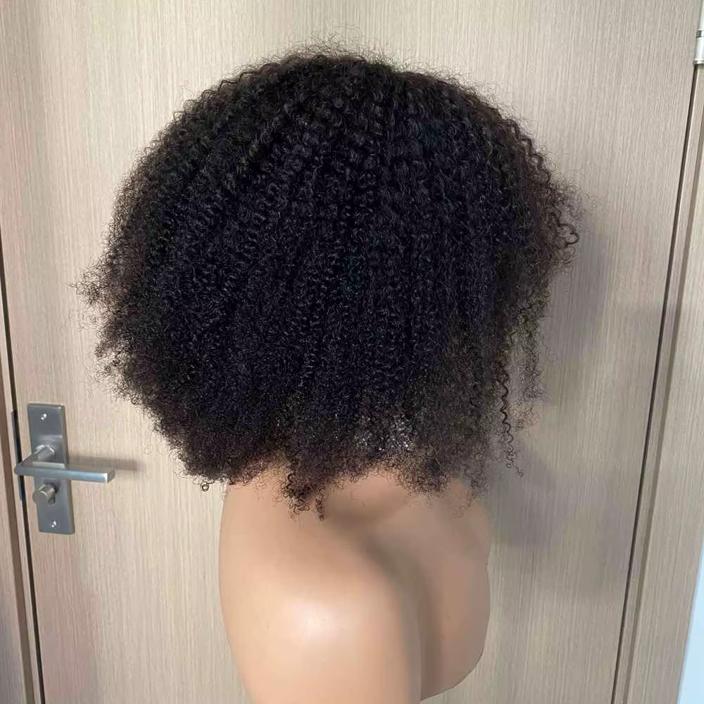 Mongol court 4B 4C perruques Afro crépus bouclés Bob perruque brésilienne perruque cheveux humains pour femme cheveux humains perruques de cheveux naturels pleine Machine