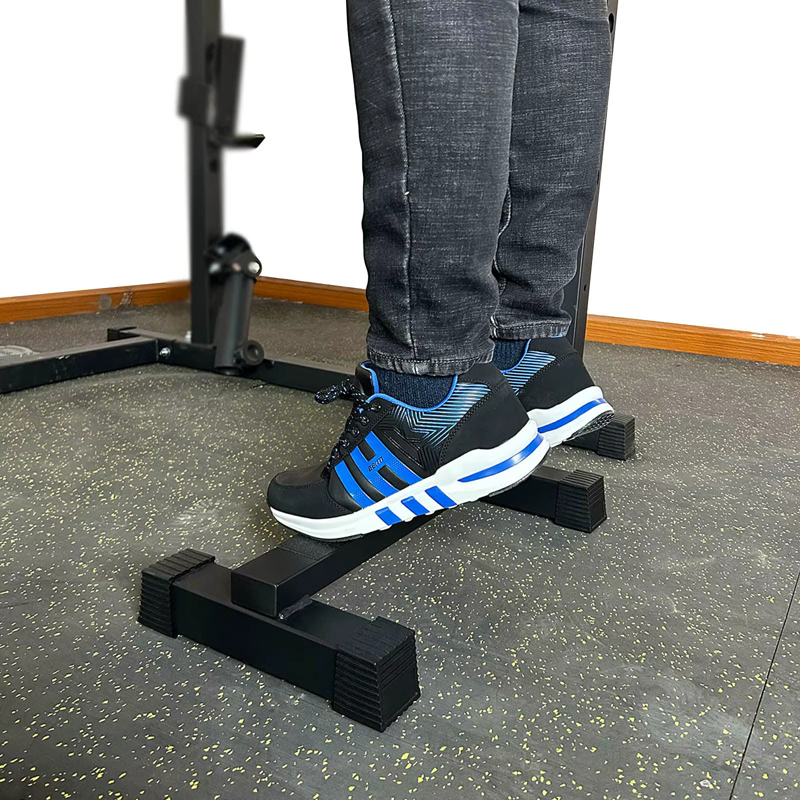 Barre d'élévation de mollet en acier pour salle de sport à domicile, machine d'étirement de mollet debout, pied de squat commandé, antidérapant, solide, nuits