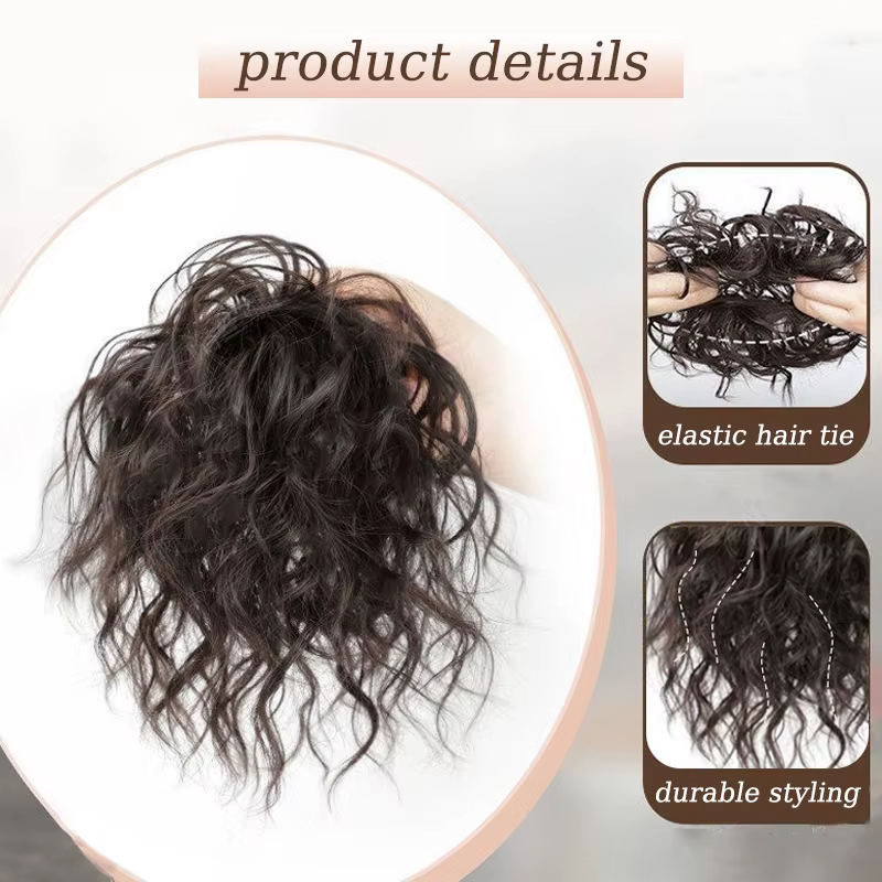 Extensions de chignon en cheveux synthétiques bouclés