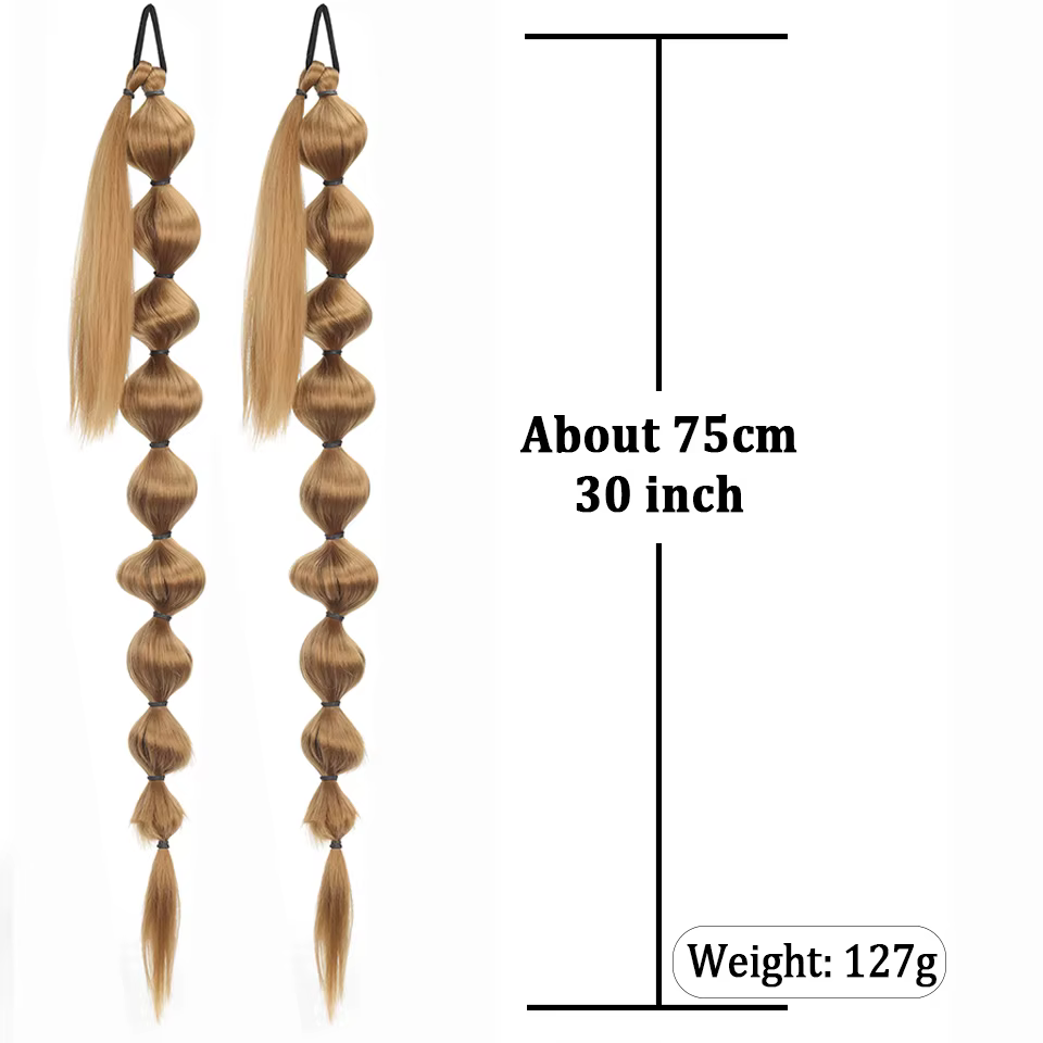 Extensions de cheveux synthétiques queue de cheval moelleuse africaine-tresse longue étendue