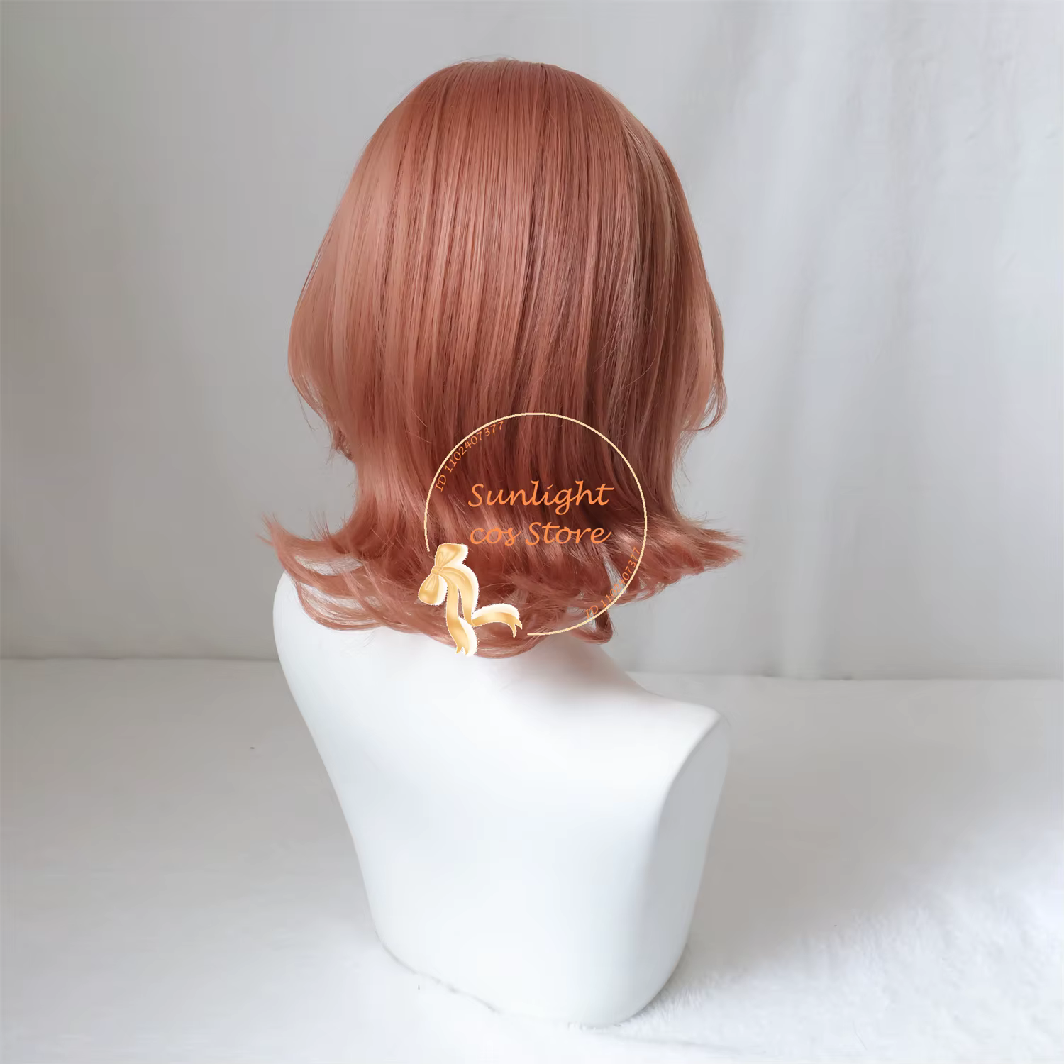 Perruque de Cosplay Synthétique Brune Courte avec Bonnet