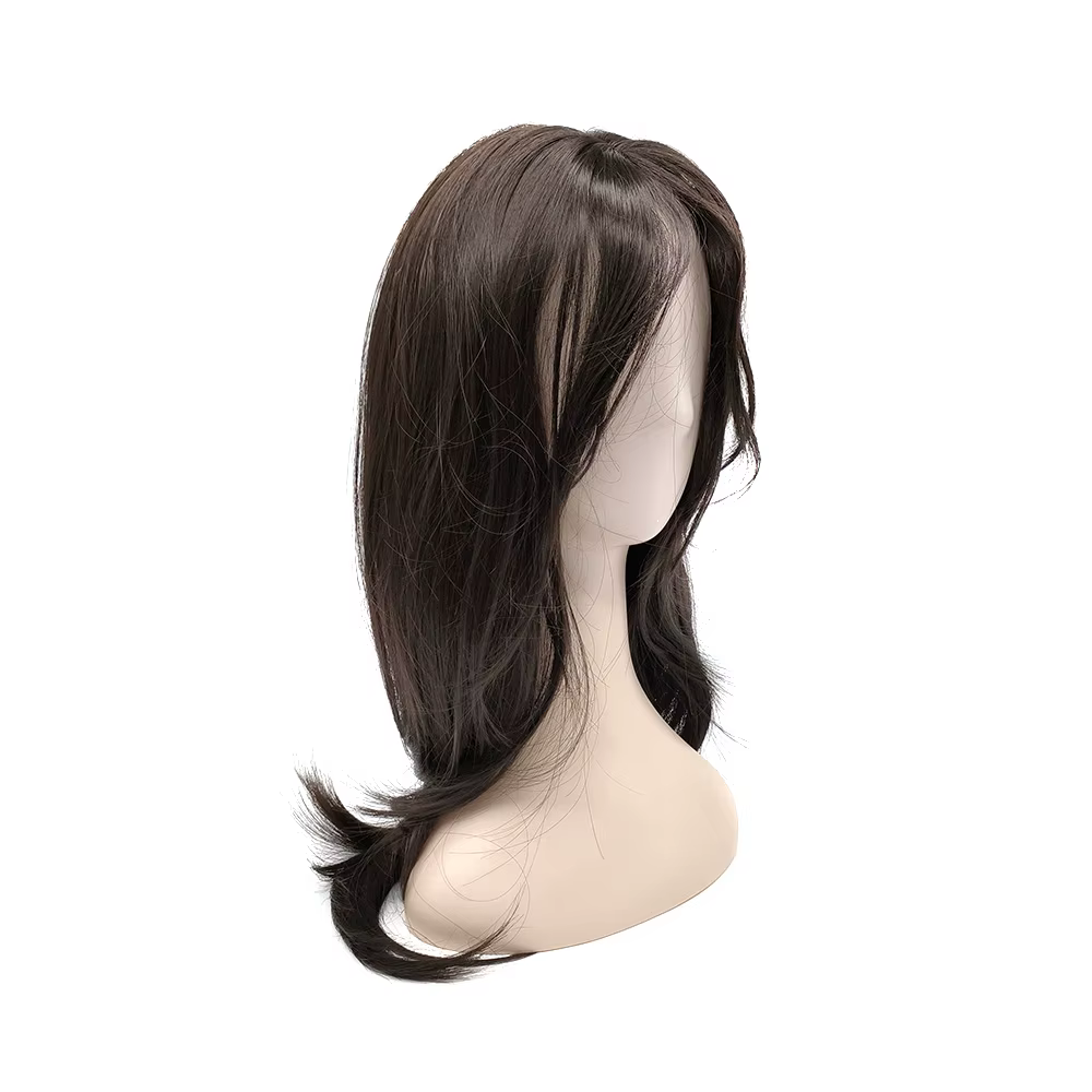 Perruque synthétique ondulée avec frange rideau et bandeau pour femme – Qualité supérieure pour usage quotidien