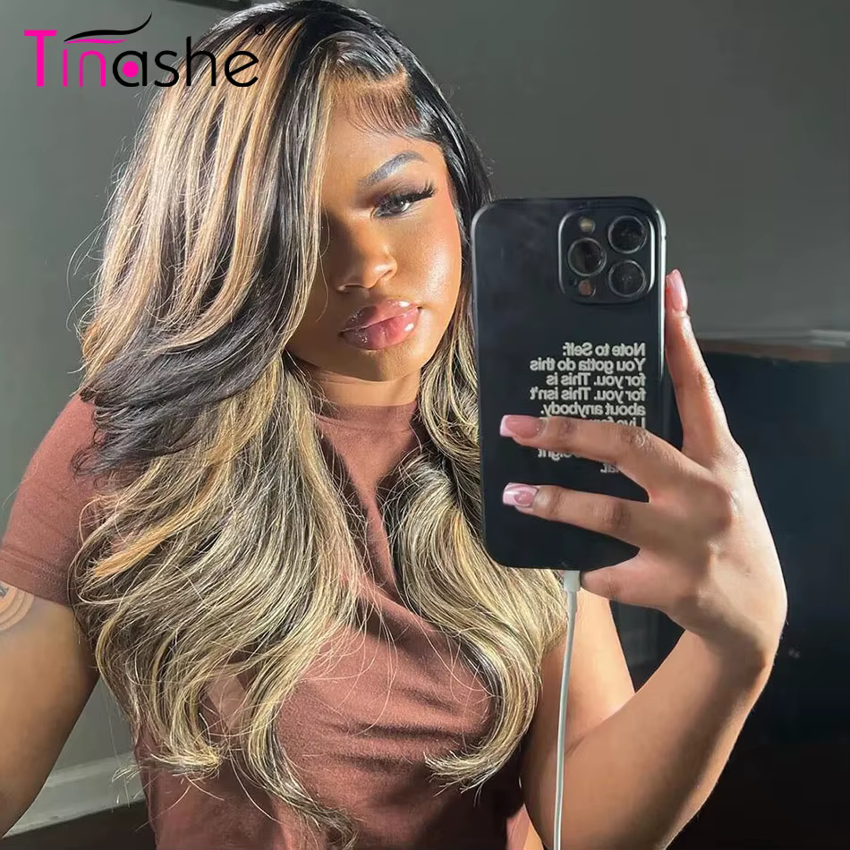 Tinashe Wear & Go rideau frange couches coupe mettre en évidence perruque sans colle vague de corps