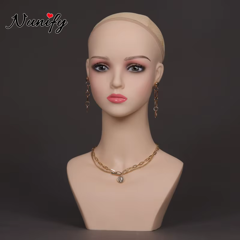 Tête de Mannequin avec Maquillage pour Perruques