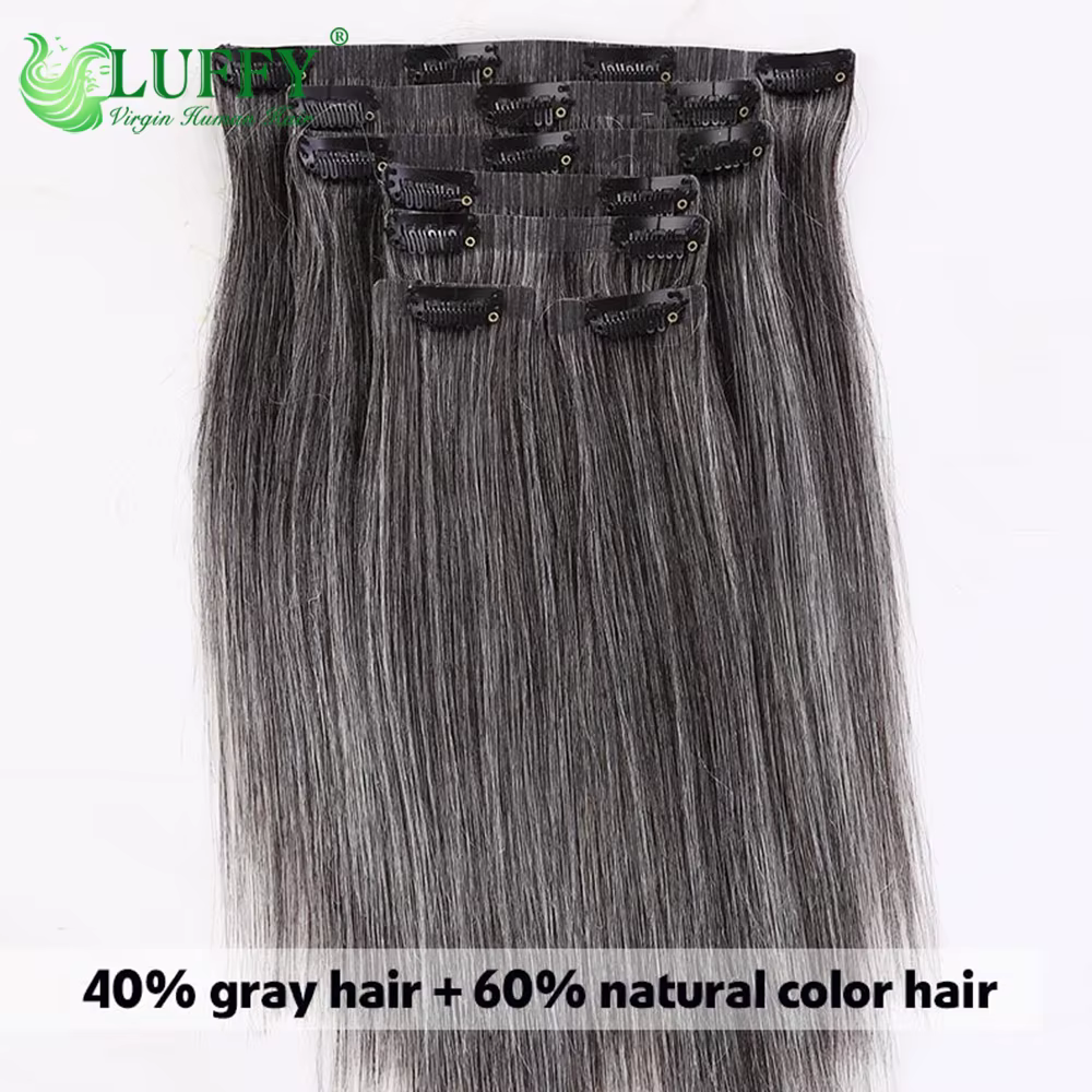 Extensions de cheveux à clipser en PU sans couture