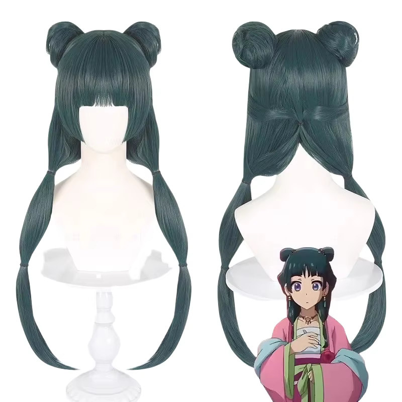Maomao Cosplay perruque synthétique Anime les journaux d'apothicaire cheveux verts 2 Styles Kusuriya no Hitorigoto