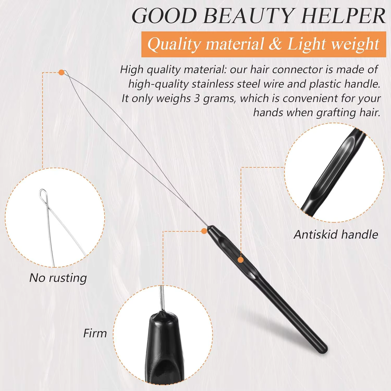 100 pièces outils d'extension de cheveux et outil de dispositif de perles pour les fournitures d'extensions
