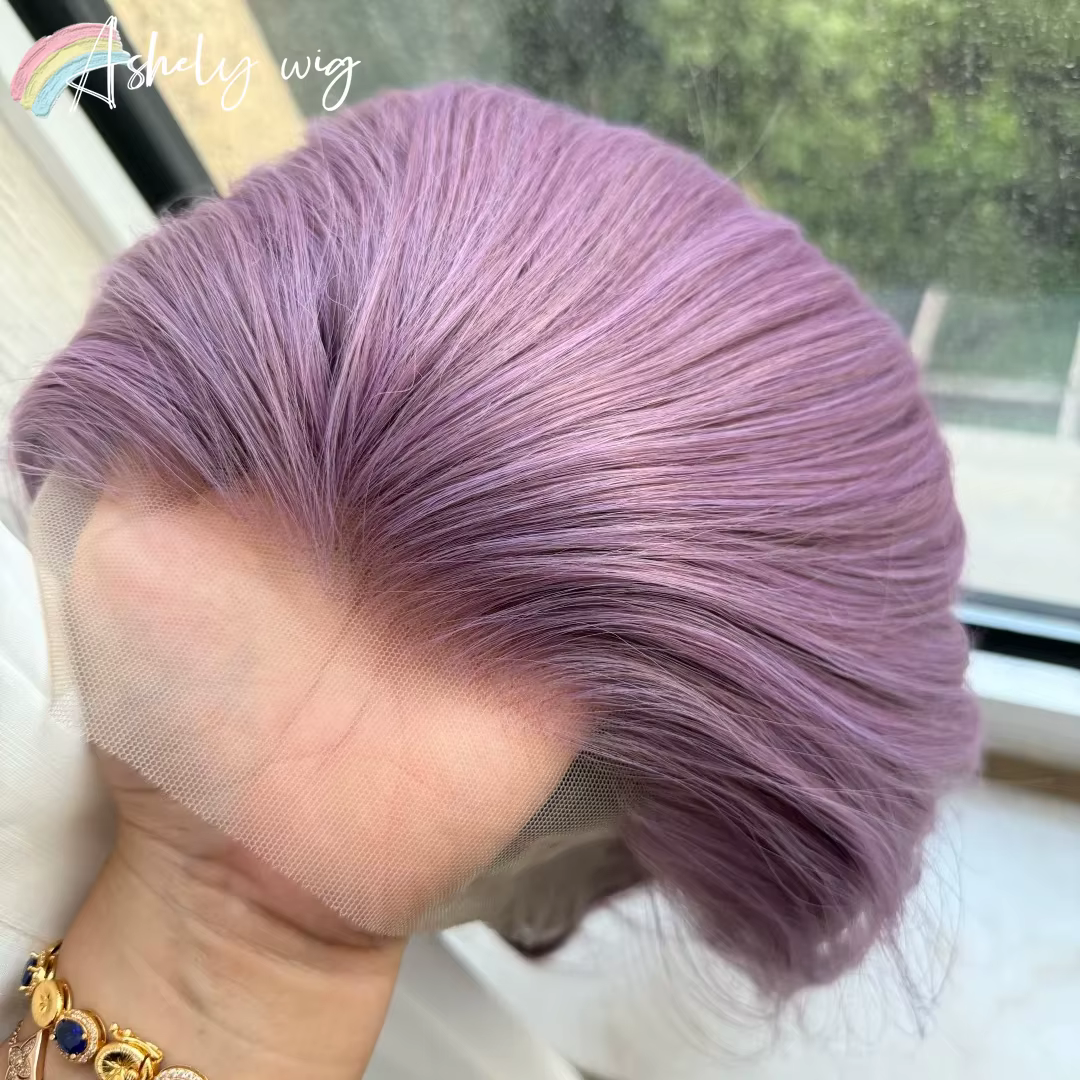 Perruque courte violette pour hommes