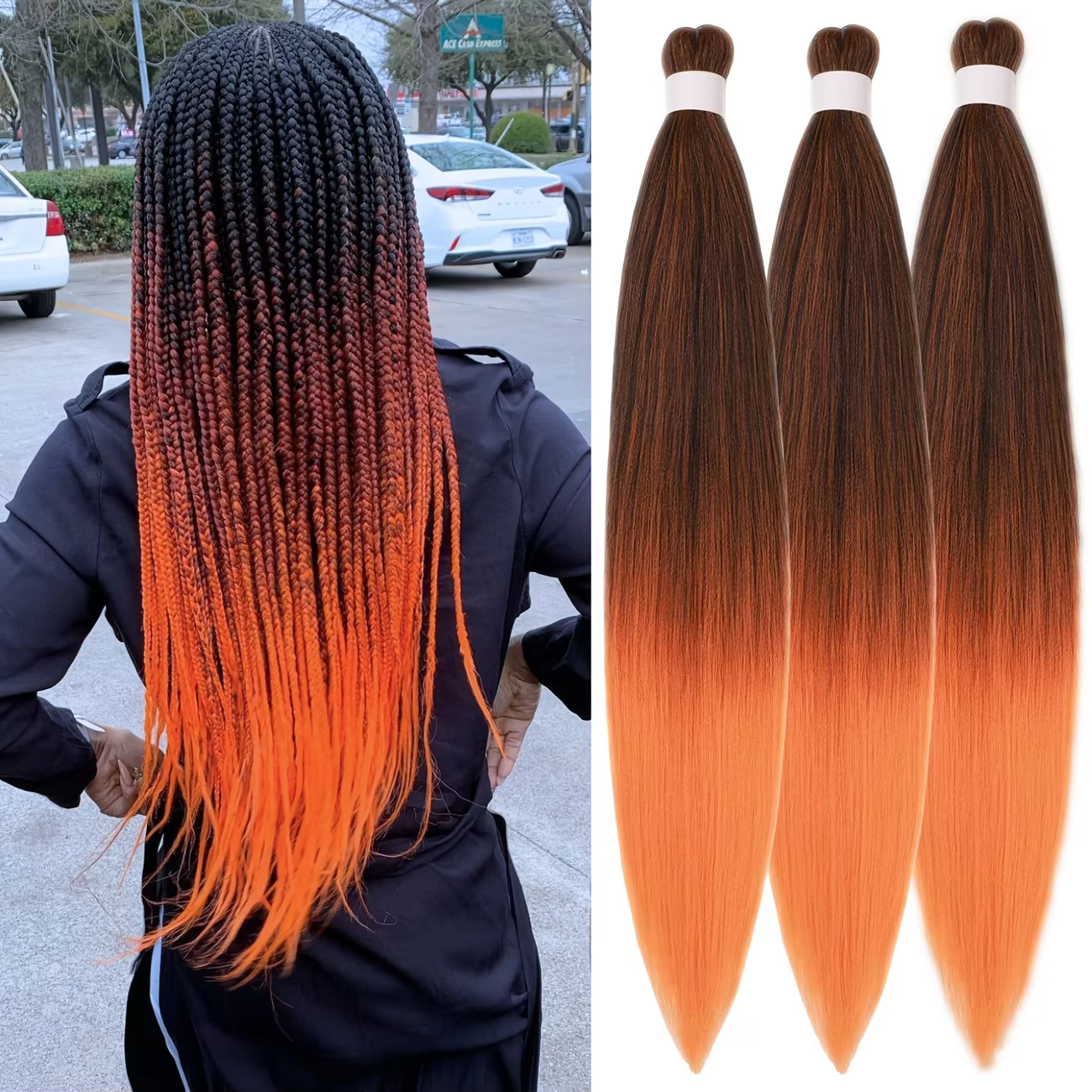 Extensions de cheveux synthétiques pré-étirées de 26 pouces pour tresses afro au crochet