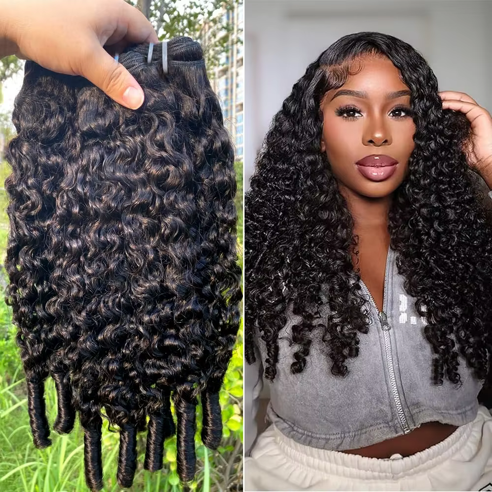 Extensions de Cheveux Bouclés Birmans Vierges Non Traités