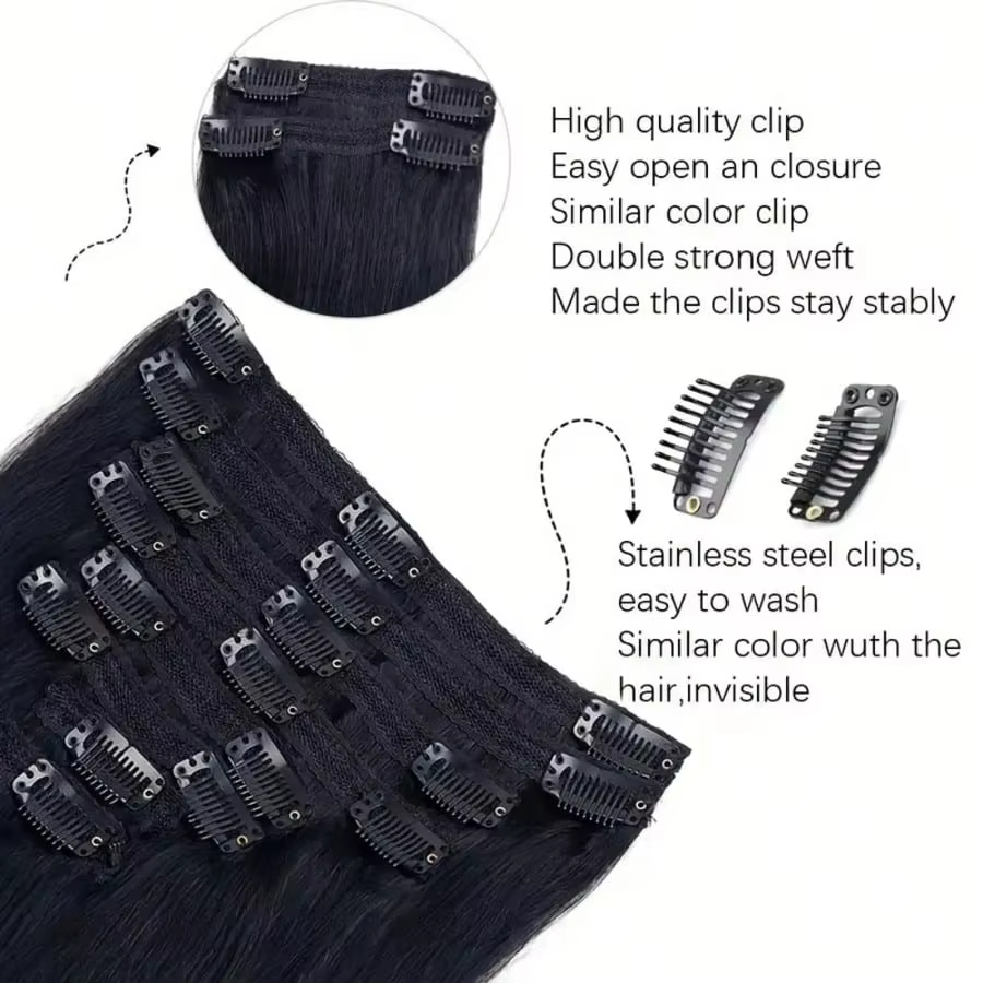 Extensions de cheveux à clipser