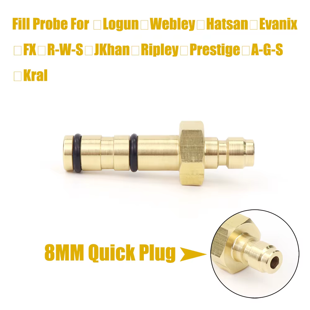 Raccord de remplissage pour sonde de gonflage Evanix Logun Webley FX Hatsan avec connecteur rapide