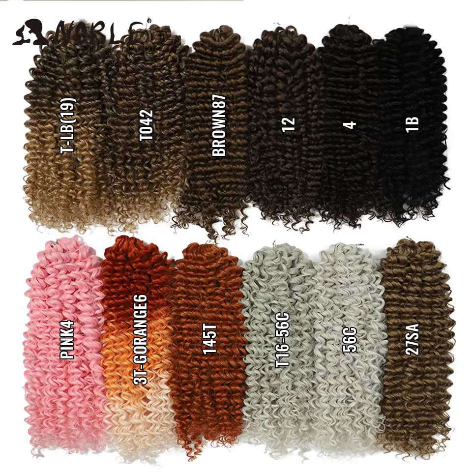 NOBLE Lot de mèches synthétiques ondulées brunes blondes de 24 pouces
