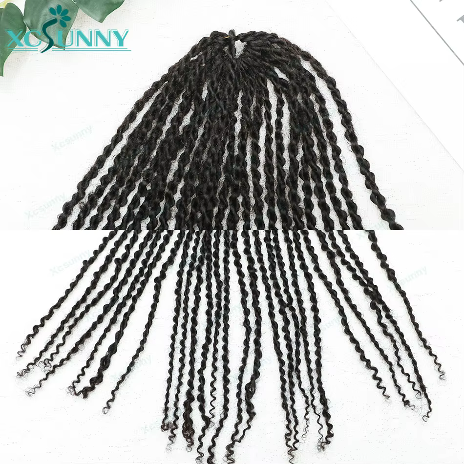 Mini torsion cheveux humains Crochet Extensions court