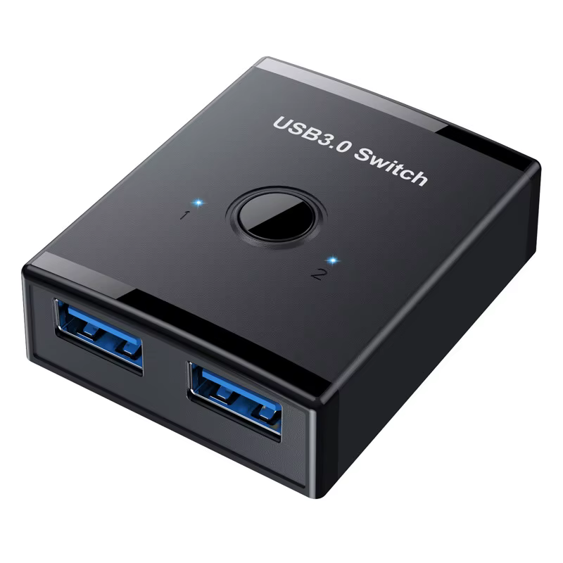 Commutateur USB 3.0 1x2/2x1, Hub USB bidirectionnel, commutateur USB 3.0, extension USB 3.0, contrôleur partagé pour PC, ordinateur portable