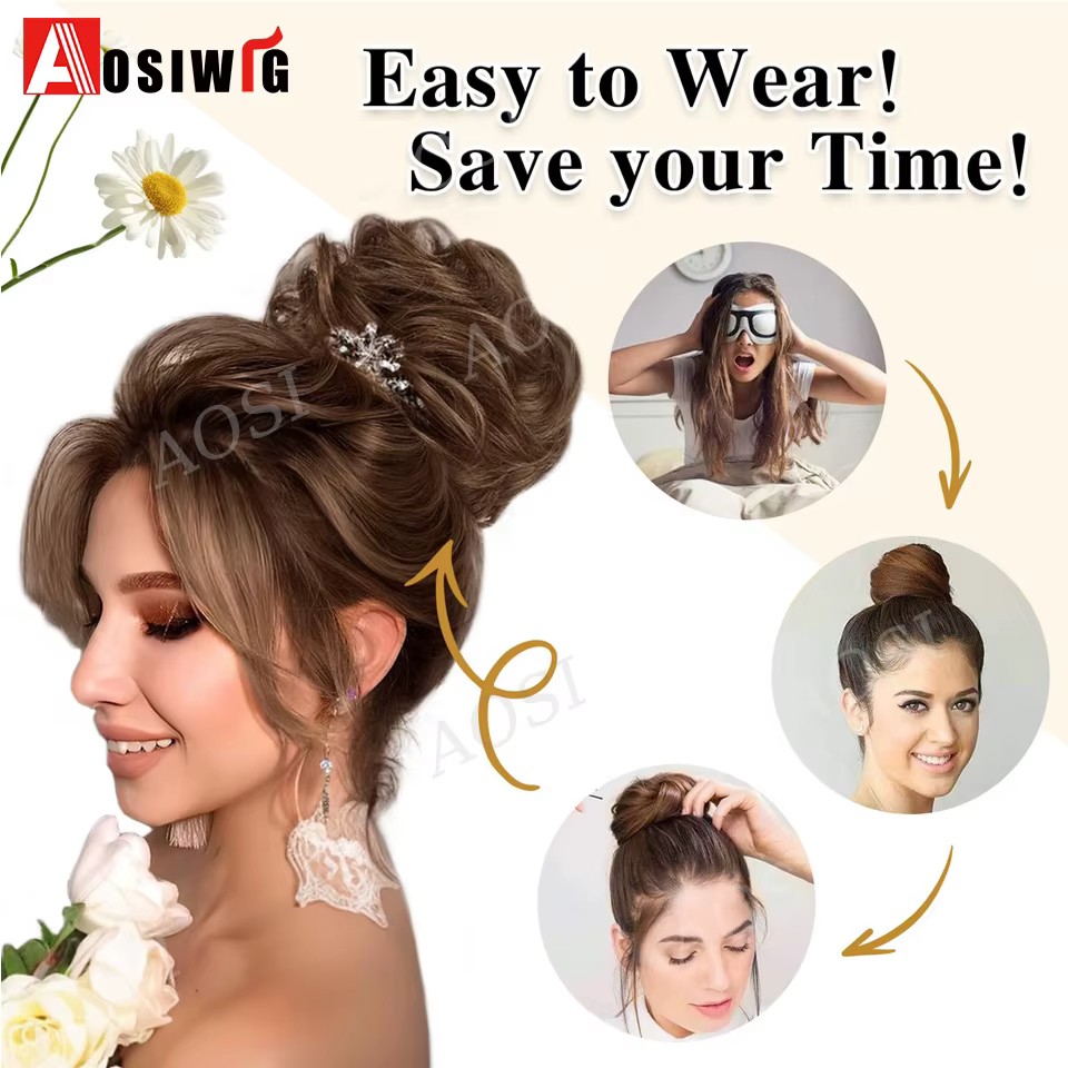 Chignon Synthétique à réinitialisation pour Queue de Cheval