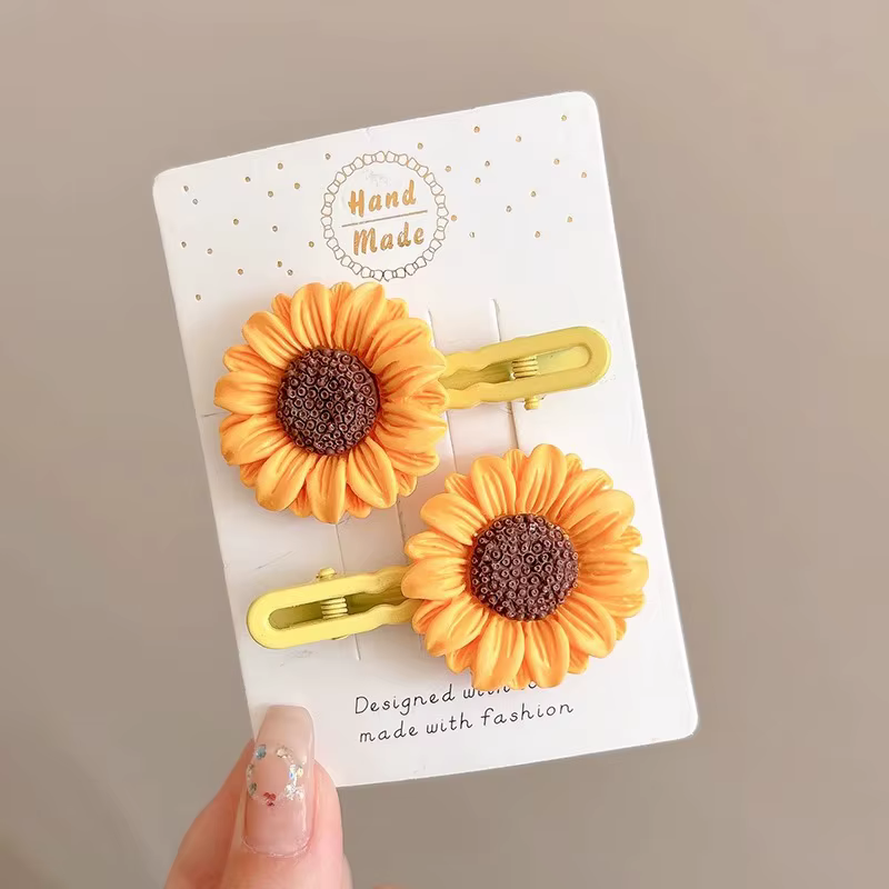 Pince à cheveux tournesol pour filles