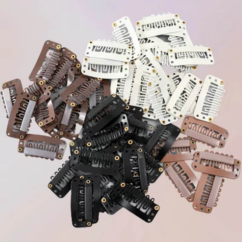 50pc 2.3cm pince d'extension de cheveux U perruque Clips pour Extensions