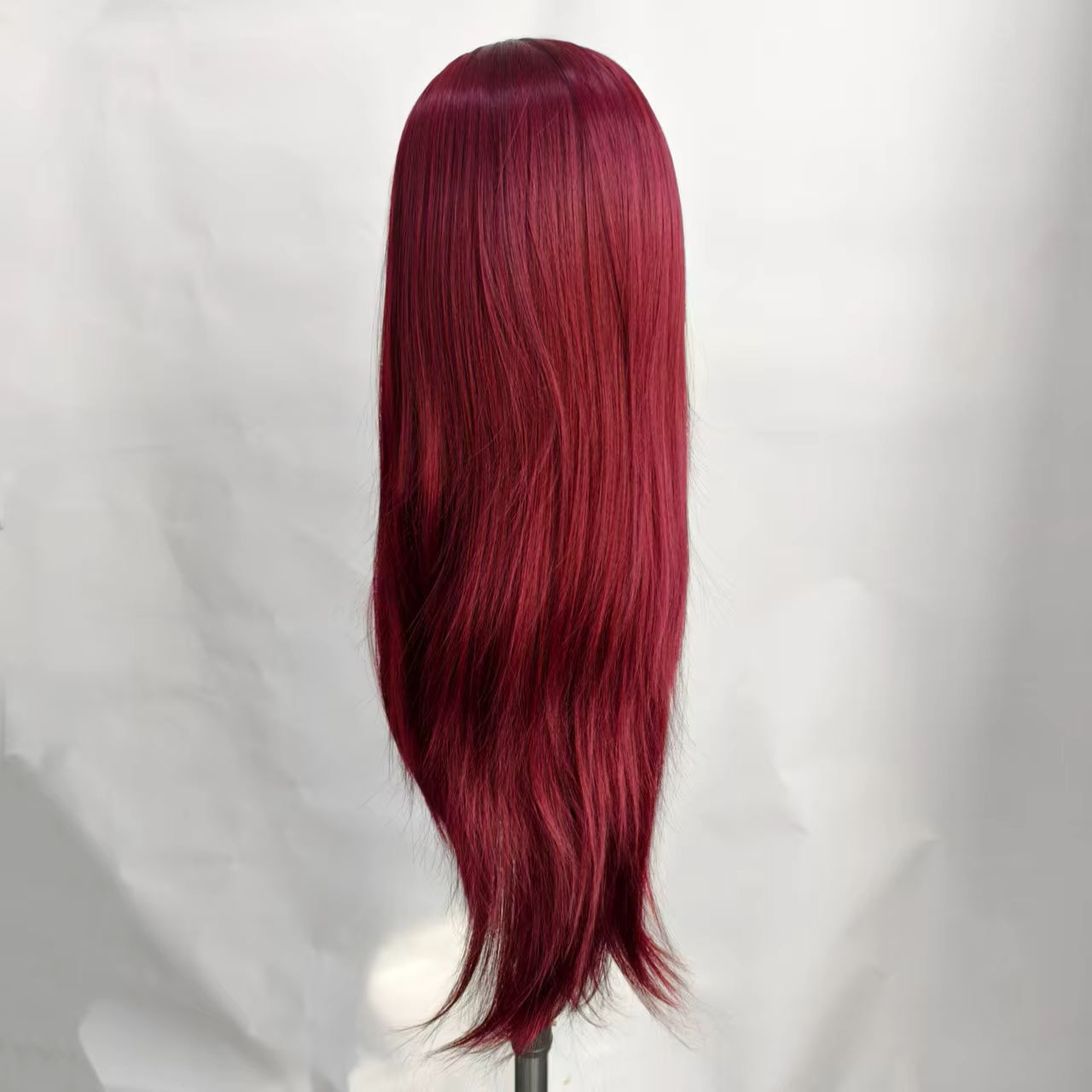 Perruque Lace Front Rouge Vin Pré-Pluckée