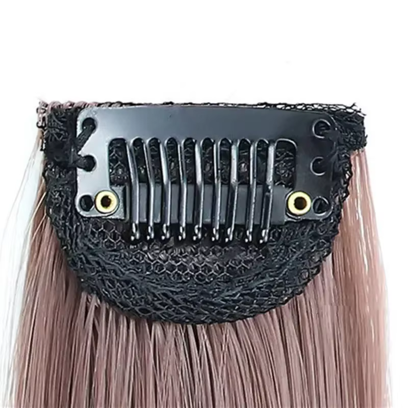 60cm Extension de cheveux pince en postiche longue droite suspendue oreille perruque