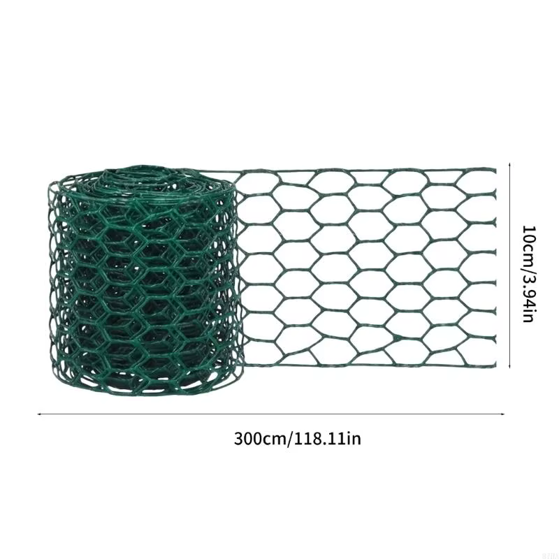 Rouleau clôture pour zone fleurie 3 mètres x 10 avec fil fer vert attaches fixation pour bordure jardin,