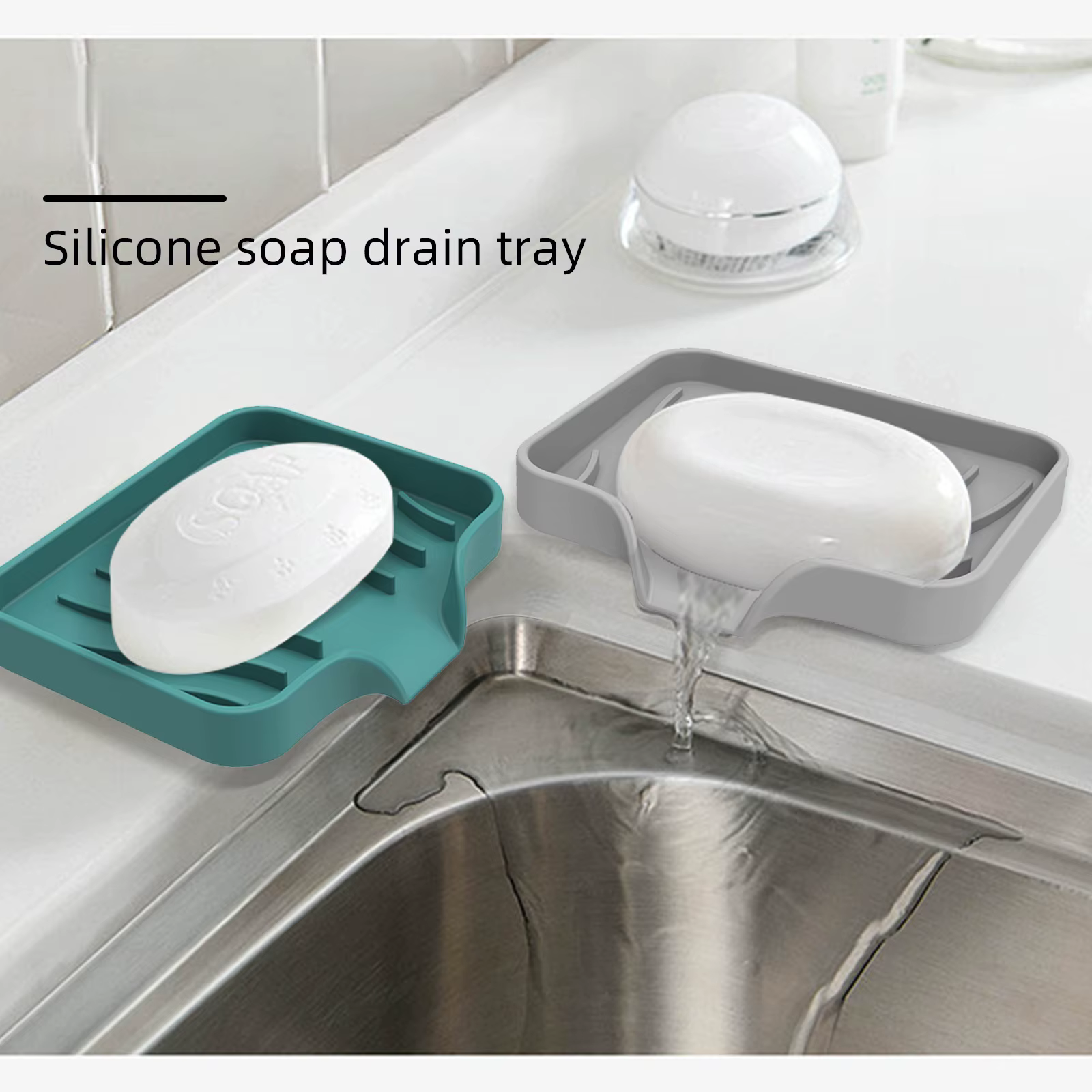 Porte-savon auto-drainant, économiseur de savon, égouttoir cascade porte-savon pour salle de bain, prolonge la durée de vie du savon, garde les barres de savon au sec et propre, 1 pièce