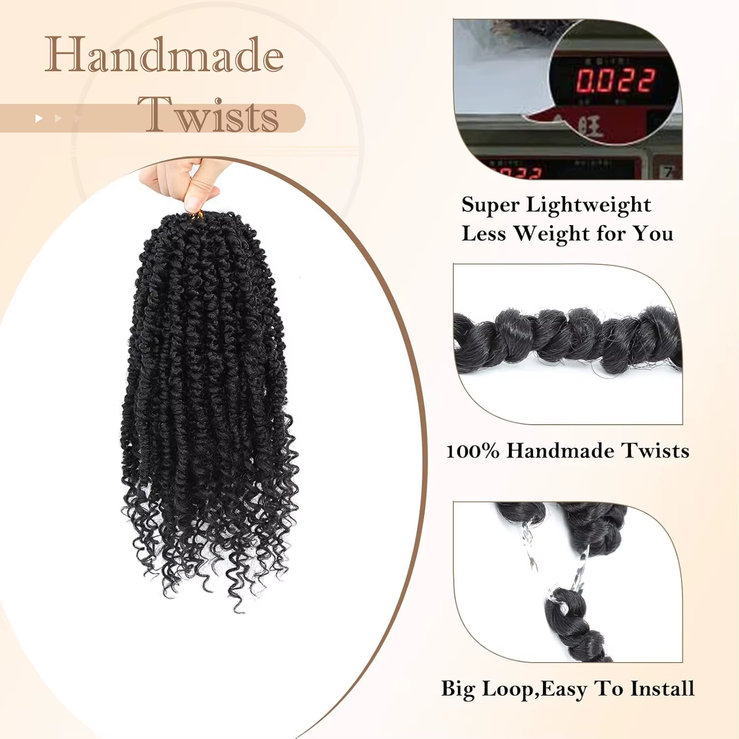 Extensions de tresses synthétiques pré-torsadées Passion Twist