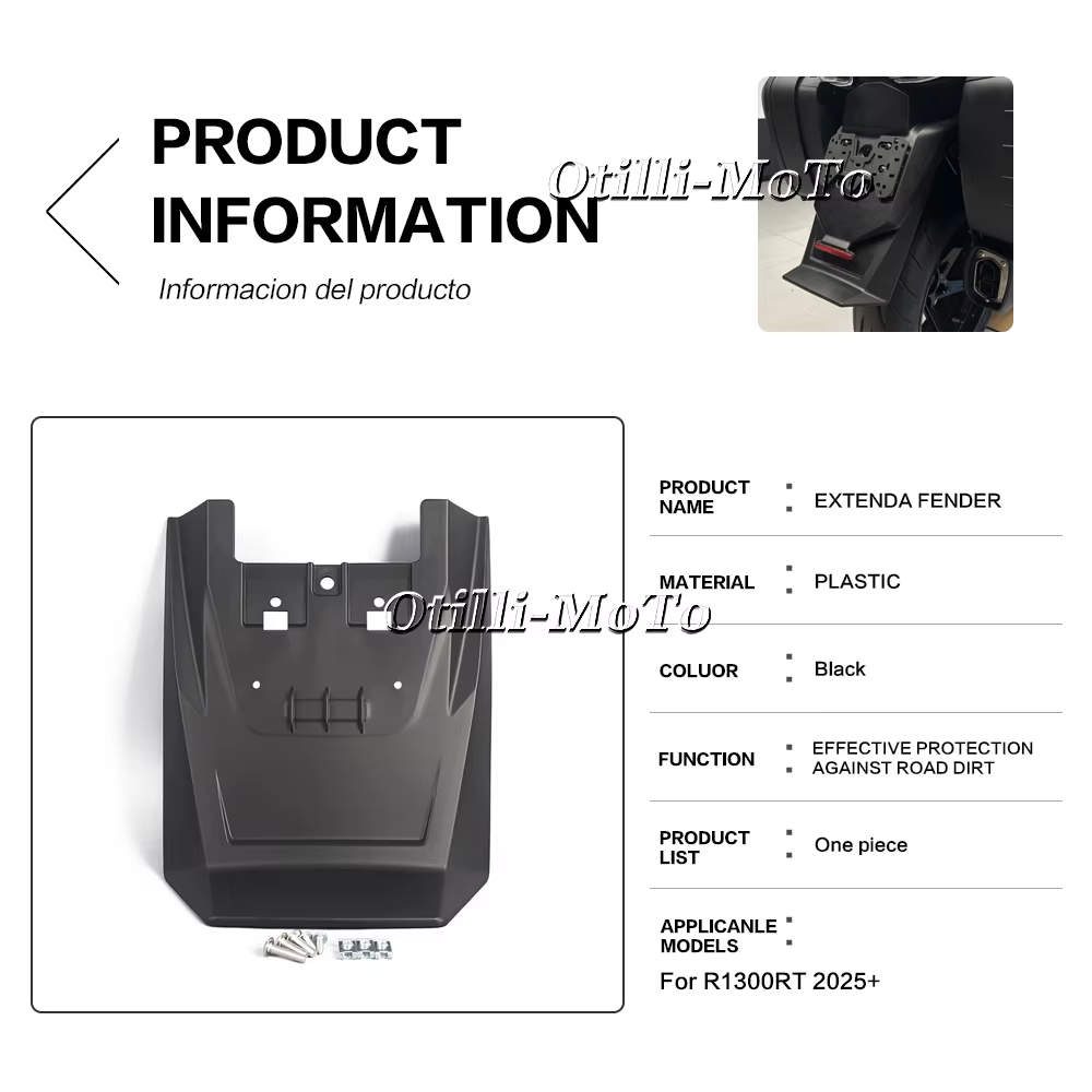 Nouvelles extensions de garde-boue arrière en plastique pour moto BMW R1300RT R 1300 RT r1300 rt 2025-