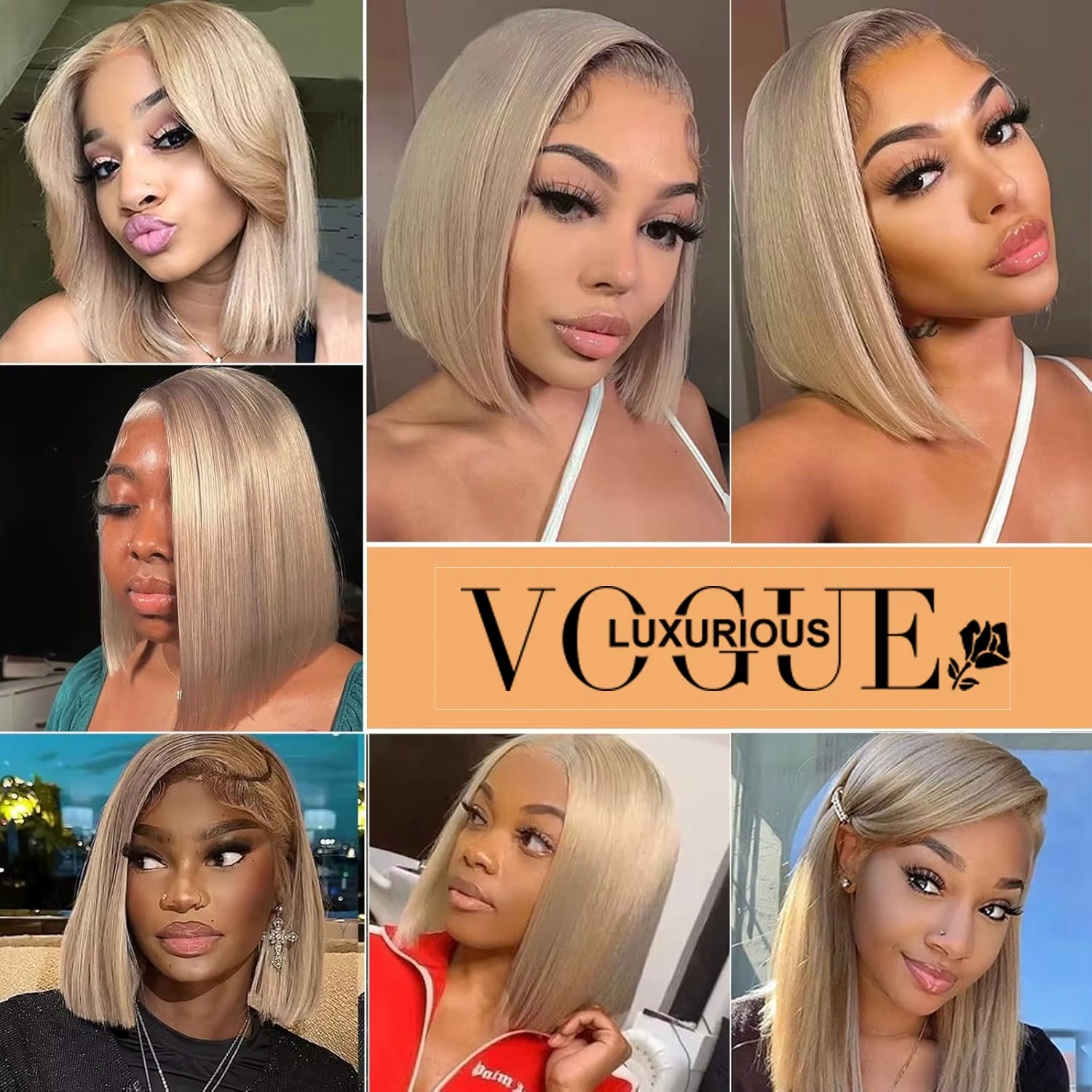 LUX VOGUE – perruque Bob brésilienne naturelle