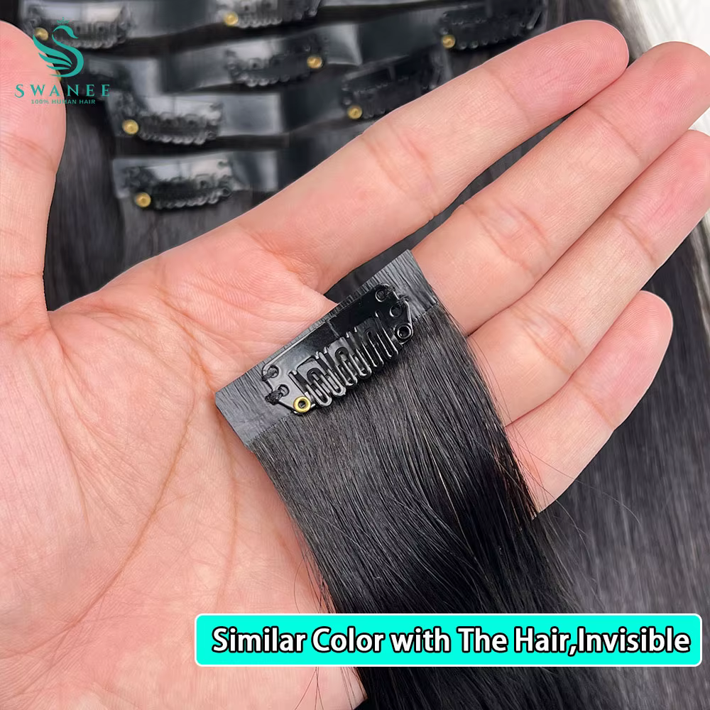 Extensions de cheveux vierges naturels à clipser