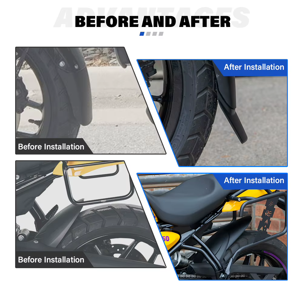 2025 Guerrilla 450 Moto Garde Boue Extension Couverture Avant/Arrière Roue Fender Extender Splash Guard Pour Guerrilla450 2024 +