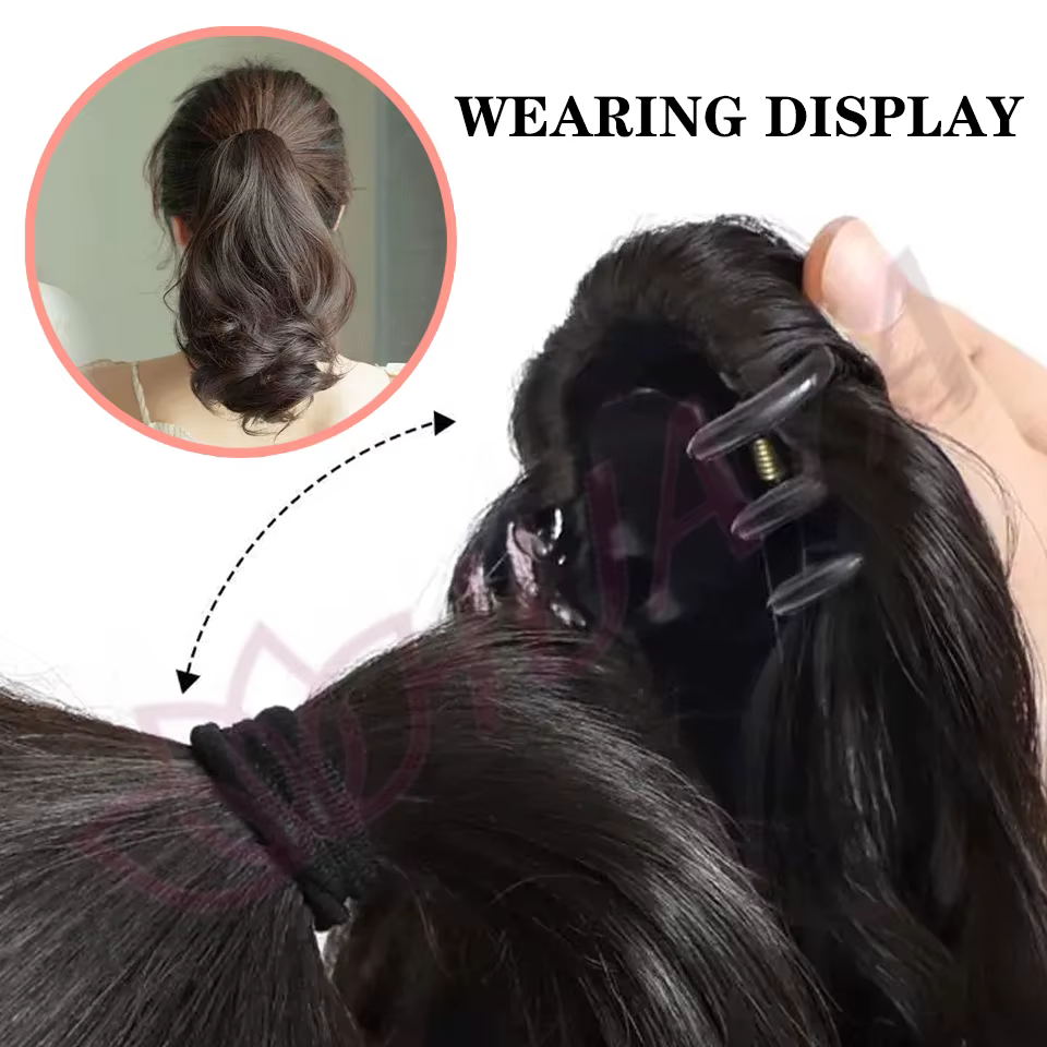 10 pouces synthétique queue de cheval pince à griffes Extensions