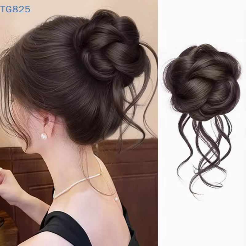Nouveau Chignon Synthétique Effet Coiffure Désordonnée avec Pince à Cheveux