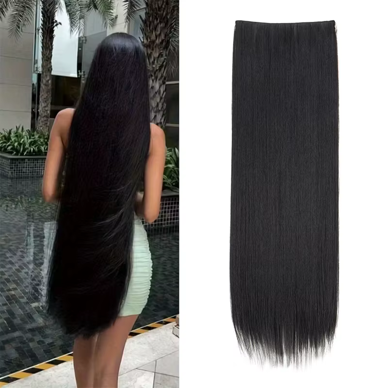 Extension capillaire synthétique longue et lisse