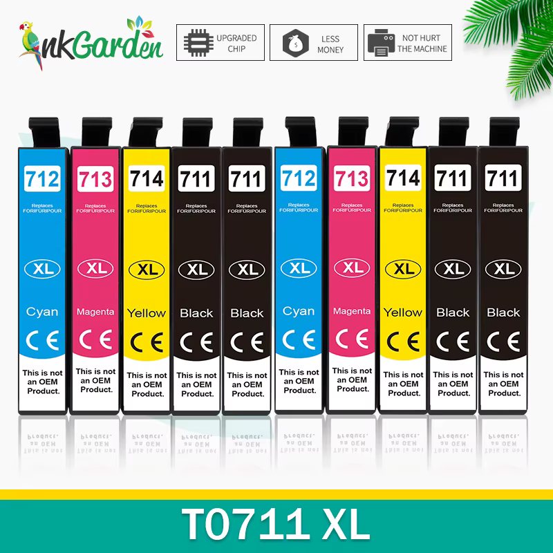 InkGarden – cartouche d'encre T0711, pour imprimante Epson Stylus SX110 SX215 SX218 SX400 SX405 SX410 SX415 SX510W SX515W DX7400