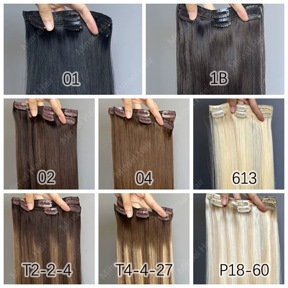 Extensions de cheveux naturels Remy à clipser