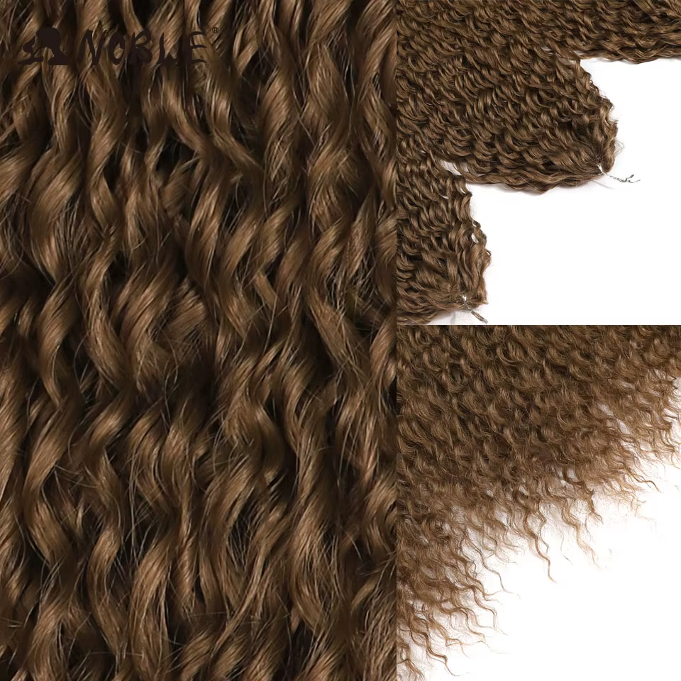 Noble cheveux synthétiques 24 pouces vague d'eau tressage Extensions