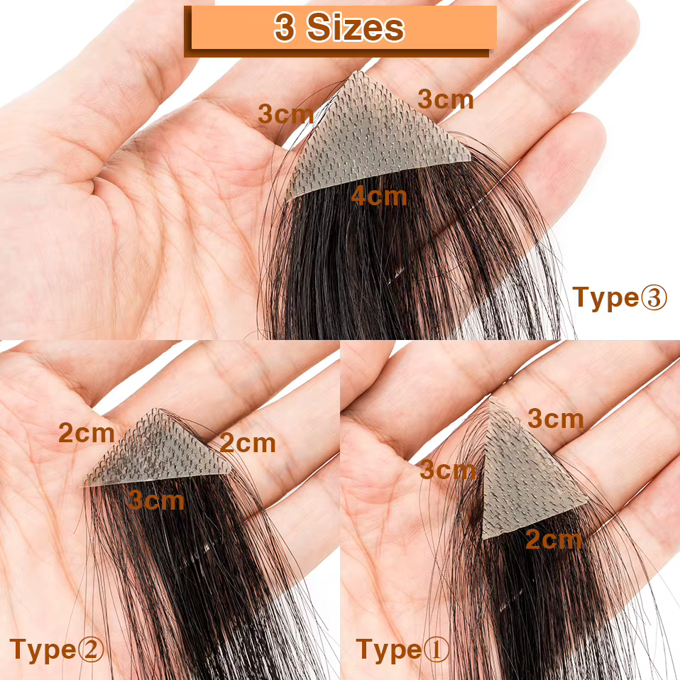 TESS 6 pouces hommes toupet délié avant cheveux humains