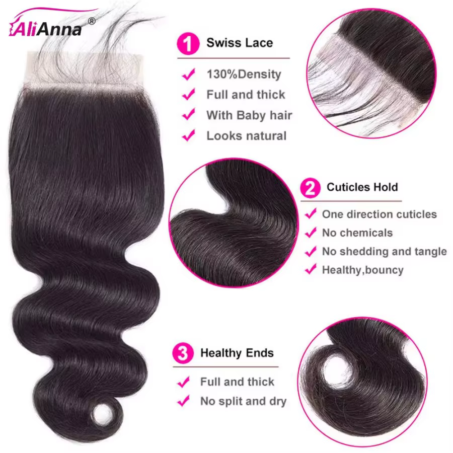 Tissage Cheveux Humains 24 26 28 Pouces Bouclé Mèches Avec Closures 4x4 2x6 5x5 Lace Closure Human Hair Raw