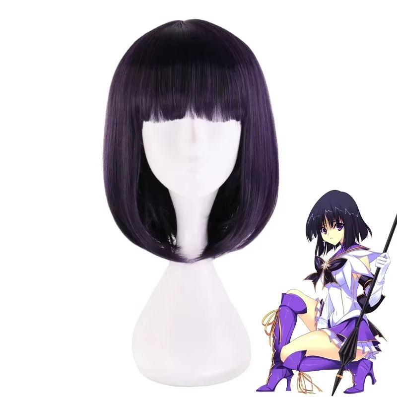 Anime marin saturne perruque Cosplay Costume Tomoe Hotaru femmes cheveux synthétiques courts Halloween fête Cos perruques
