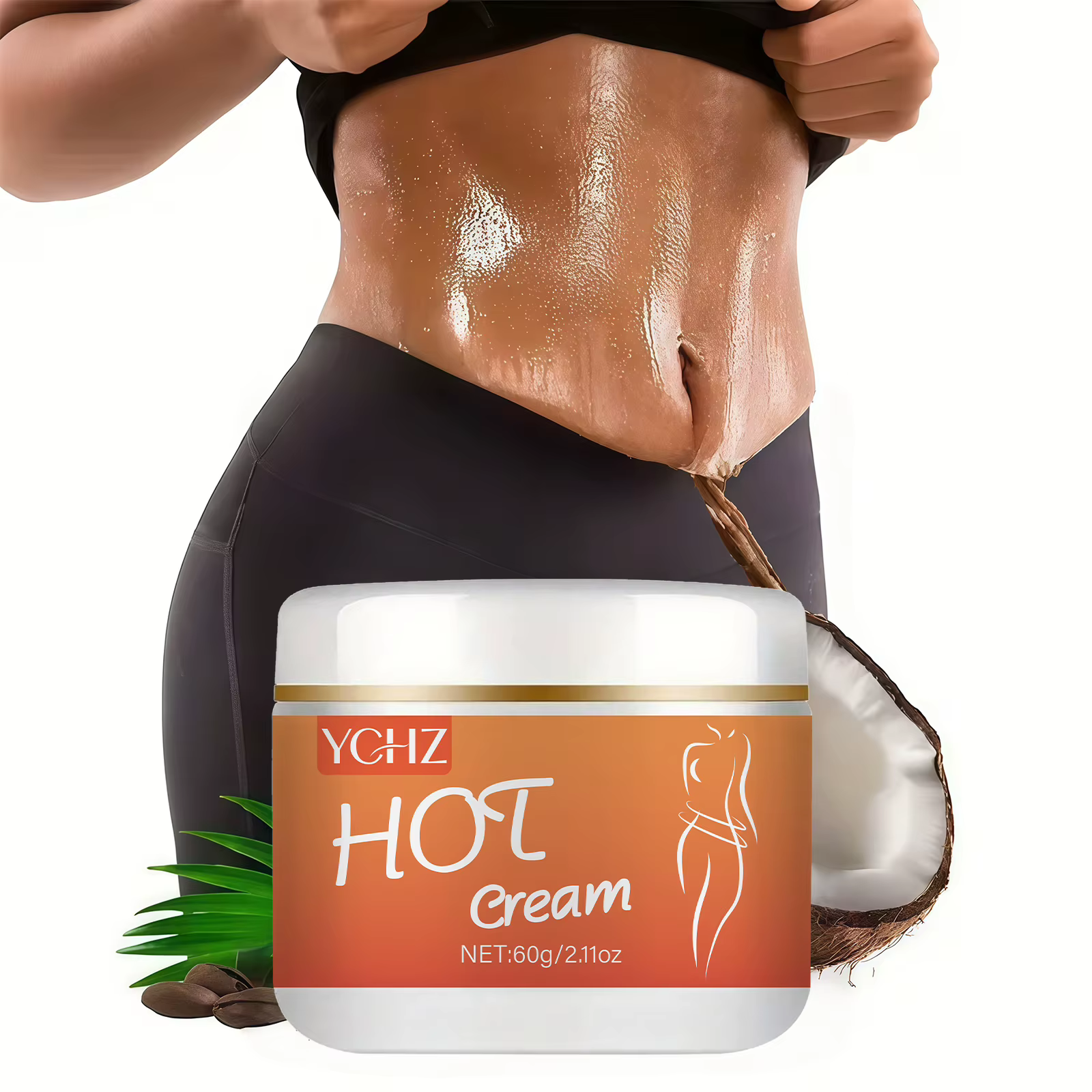 Crème raffermissante pour le corps 60G/2.11Oz, resserre l'abdomen, la taille, les bras, les jambes et autres zones du corps. La texture est légère et facile à appliquer, non grasse, convient à tous le