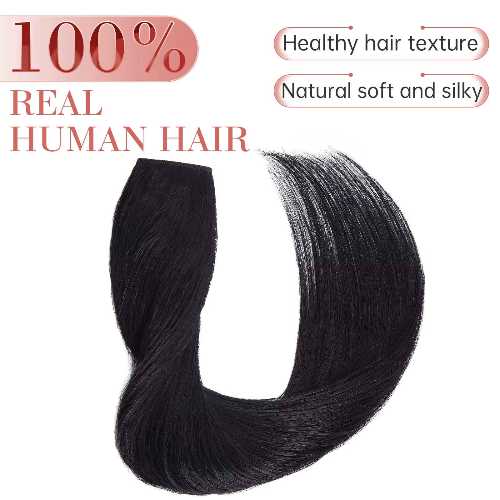 Extensions de cheveux à clipser en cheveux humains naturels