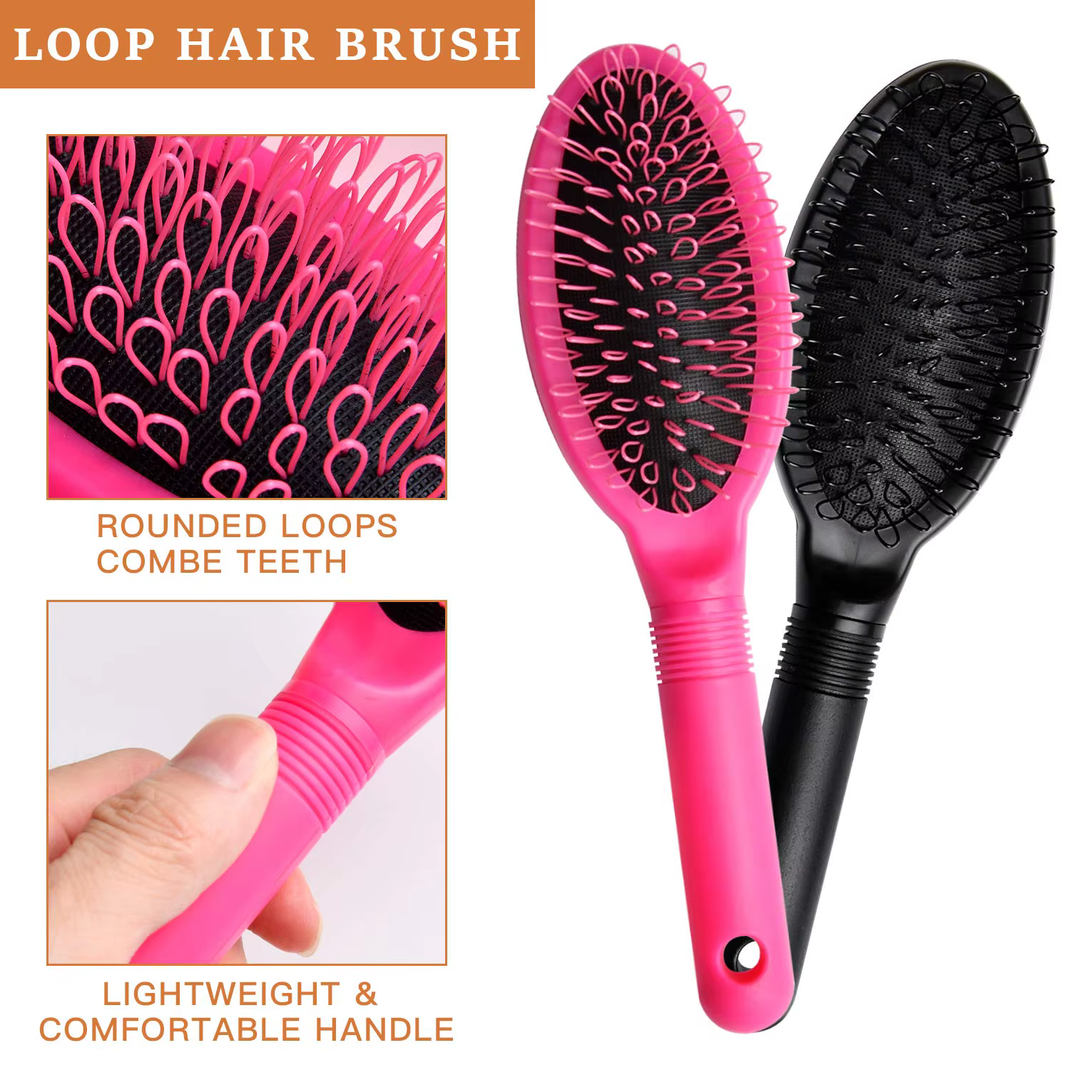 Brosse à perruque en boucle
